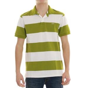 POLO A RIGHE SUN68 OLIVA